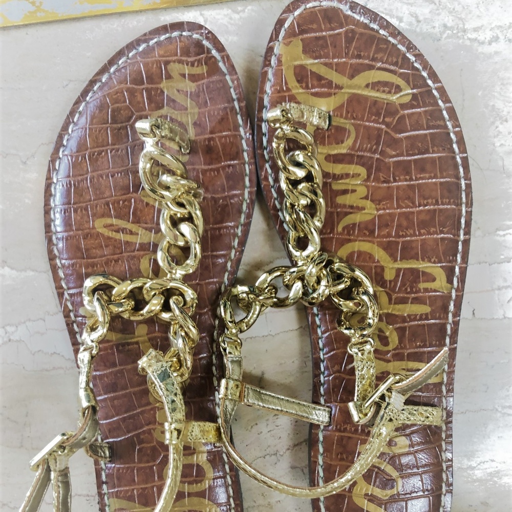 Sam Edelmen Gold Chain Sandals
